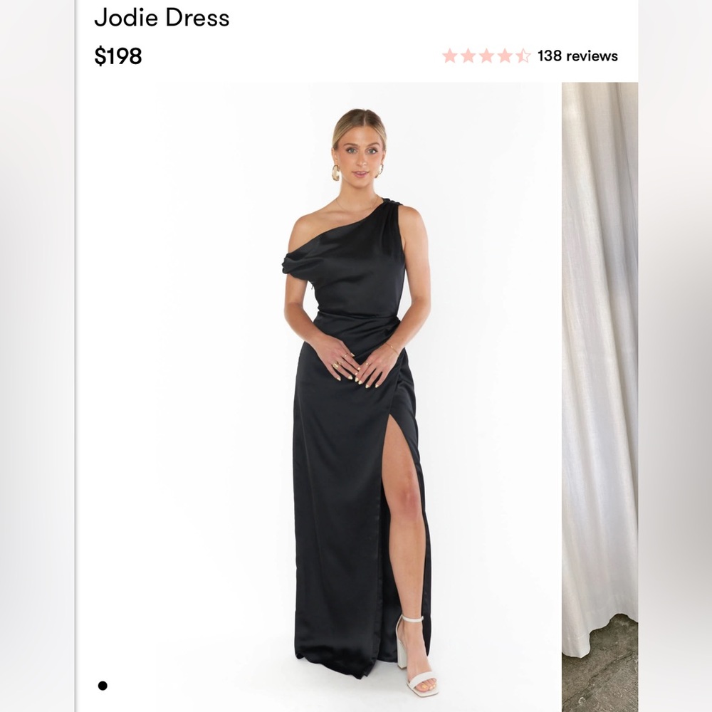 Show Me Your Mumu Jodie maxi dress in black luxe satin size XL